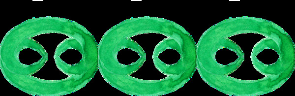 椭圆形绿色装饰透明素材