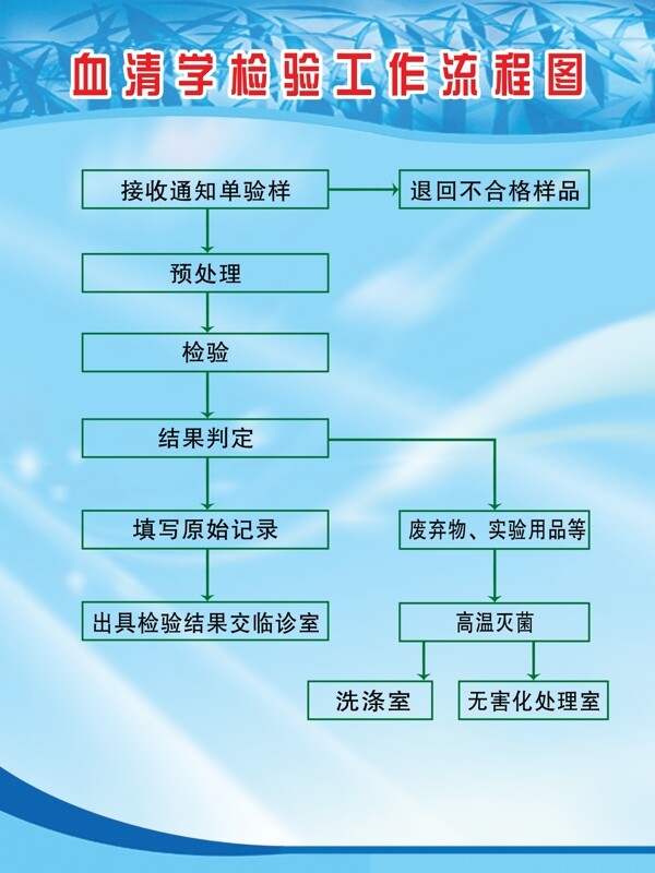 血清学检验工作流程图图片