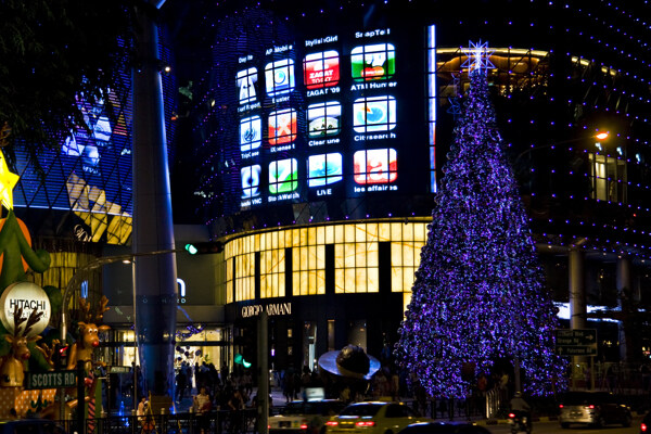 新加坡圣诞夜的街头图片