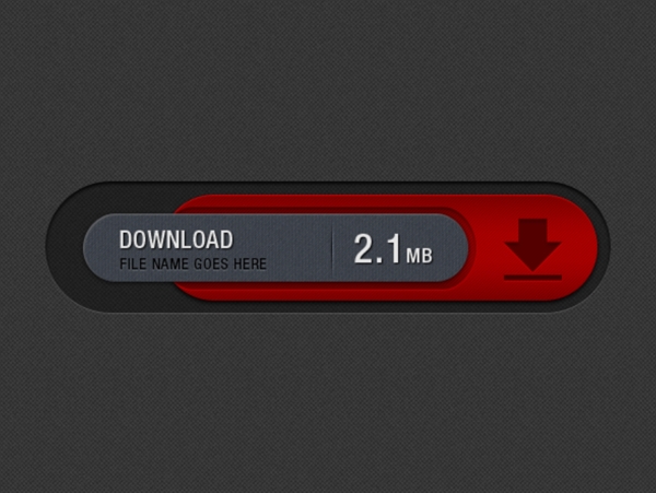 异国红UI下载按钮PSD