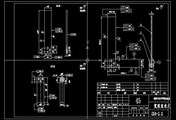 ZX42.2宽座直角尺CAD图纸