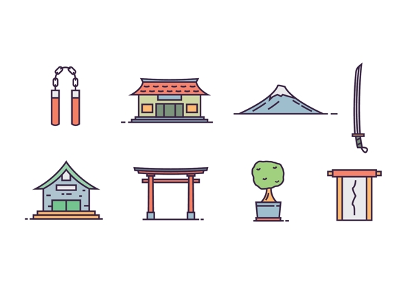 日本文化图标