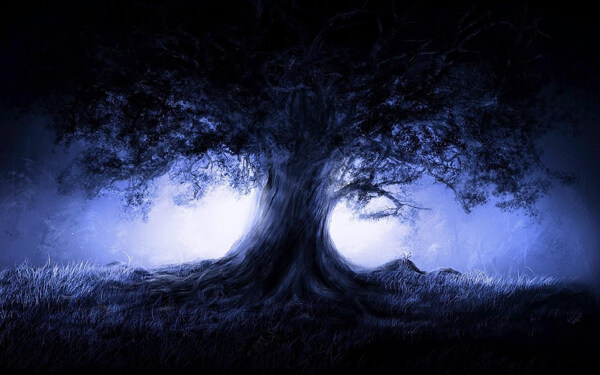 魔幻蓝色树