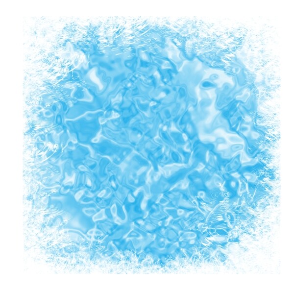 蓝色透明水波纹理元素