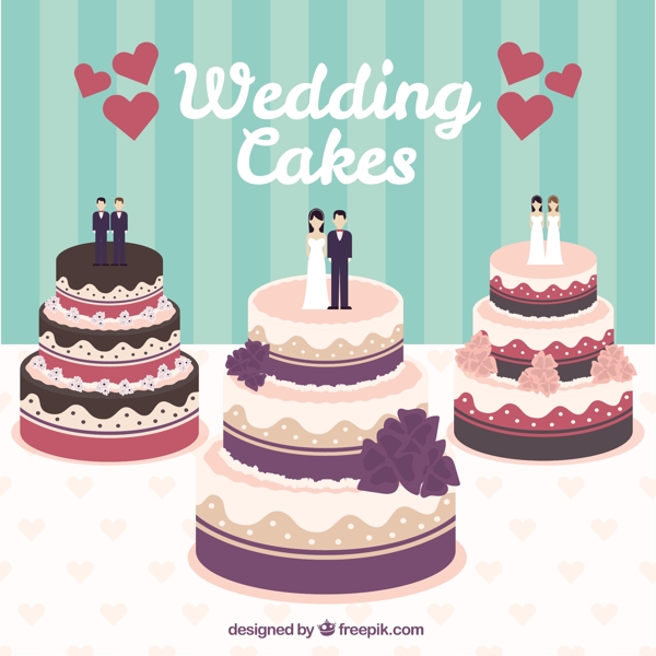 婚礼蛋糕的插图