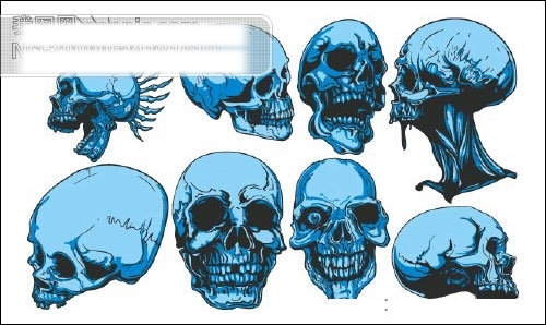 一款超酷恐怖骷髅矢量素材