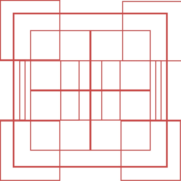简约红色几何方形不规则背景网格