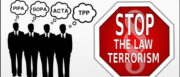 停止学报琵琶SOPA和TPP符号