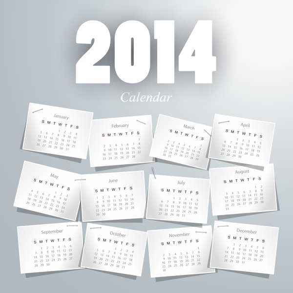 2014便条日历设计