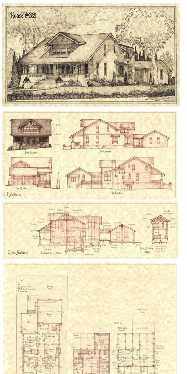 欧式建筑施工图纸