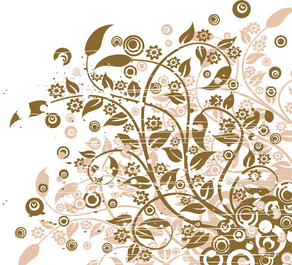 花卉花藤装饰背景图案设计