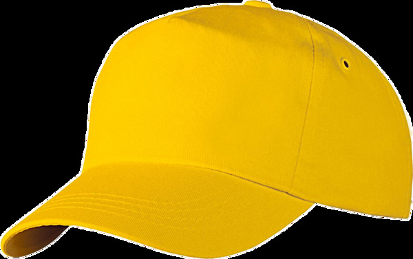 纯黄色鸭舌帽子免抠png透明素材