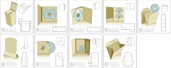 9包装设计规则模具文档矢量素材