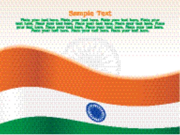 背景上的印度国旗和Ashok轮