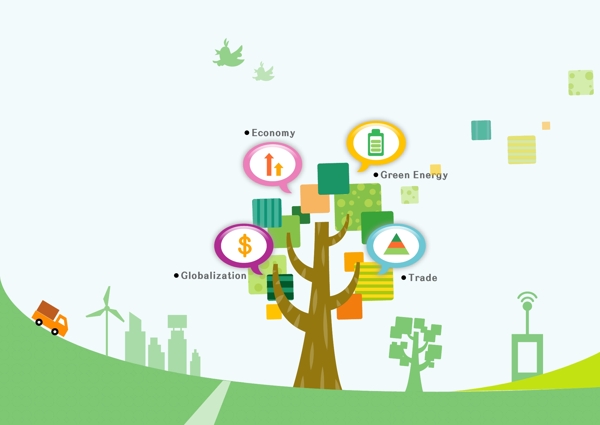 绿色科技树图片