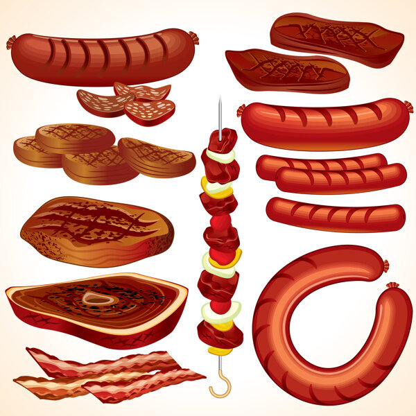 肉类插画图片