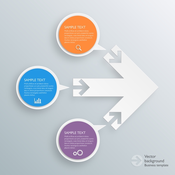 矢量箭头对话框图表设计