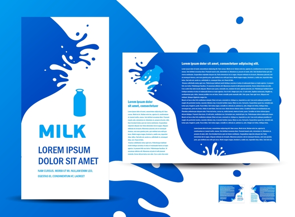 牛奶宣传画册图片
