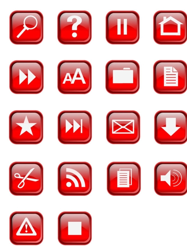红色标志图标素材PNG格式