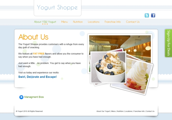 冷饮店网站模板图片