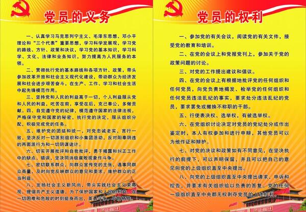 党员的权利和义务图片