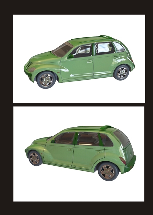 绿色汽车3d模型