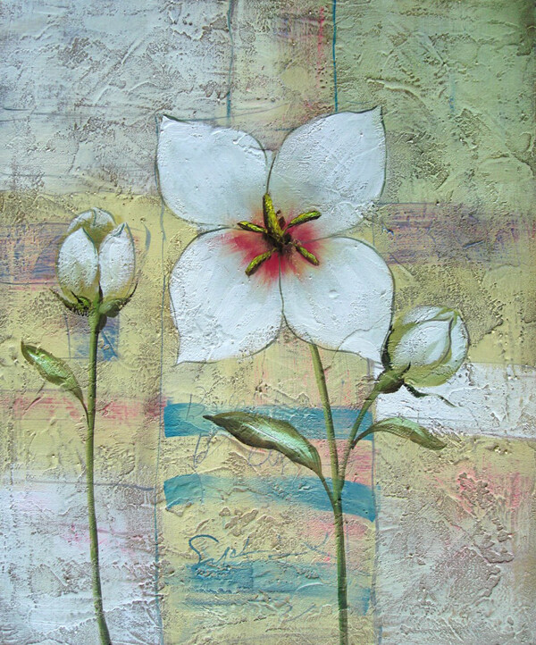 白色花朵装饰画