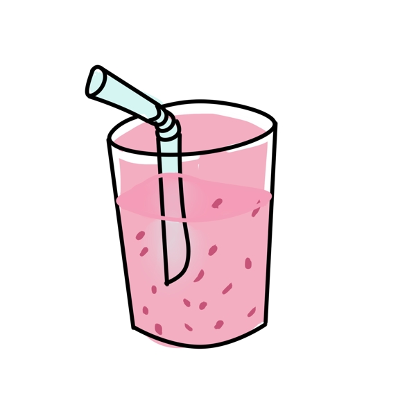 夏日粉色甜甜果汁