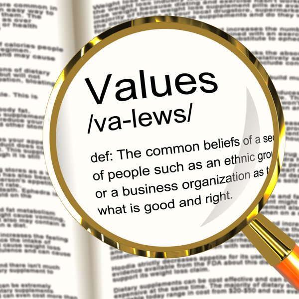 价值观定义放大显示道德原则