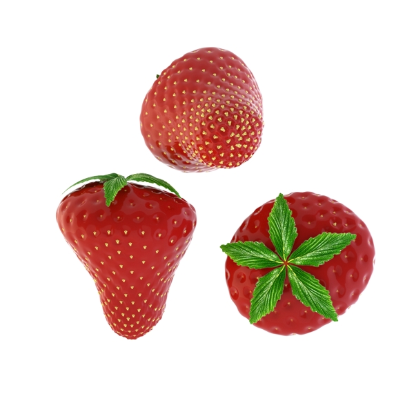 新鲜的立体草莓