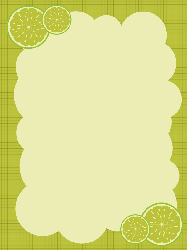 原创绿色柠檬小清新背景纹理