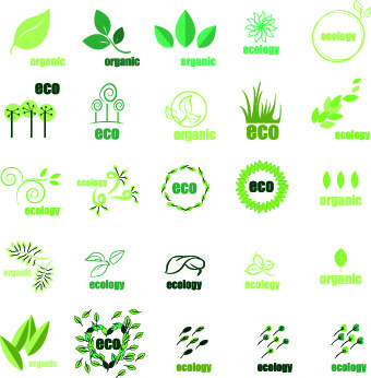 生态绿色标志设计矢量图02
