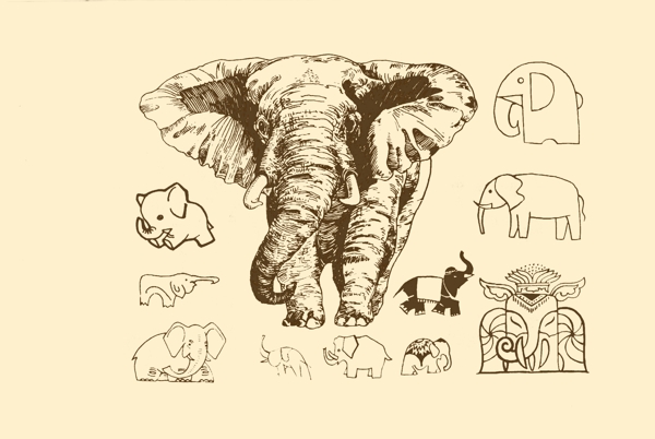 动物图案大象图片