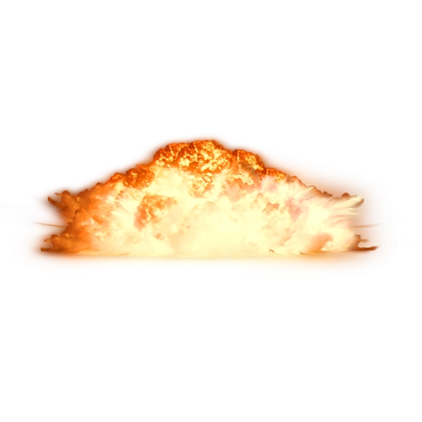 燃烧的爆炸蘑菇云火焰素材