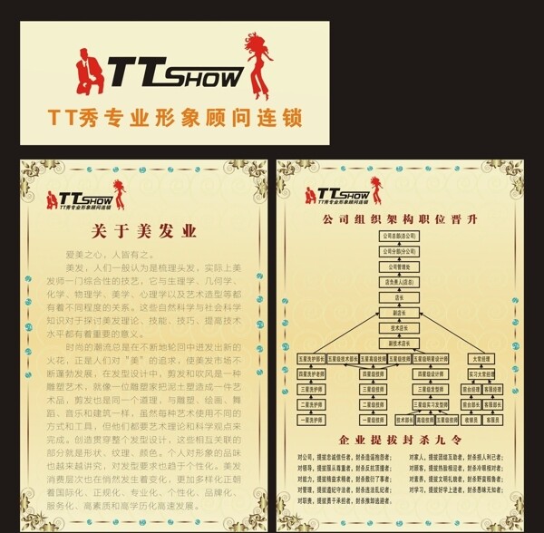 TT秀美发店简介展板图片