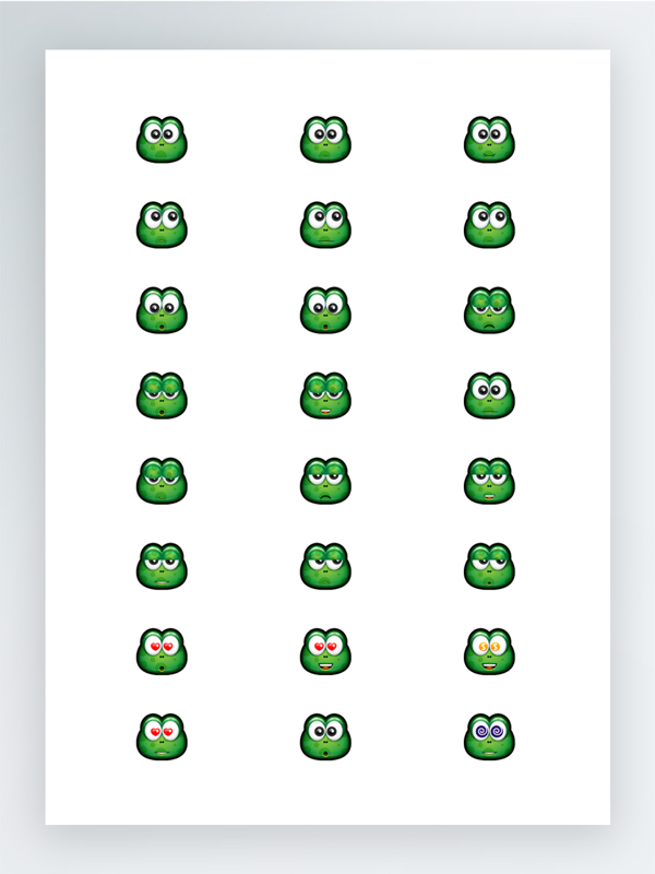 绿色青蛙怪物头像图标