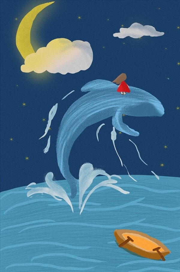 鲸鱼插画图片