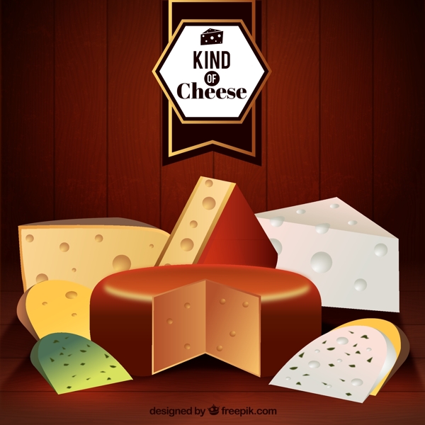 各种奶酪的背景