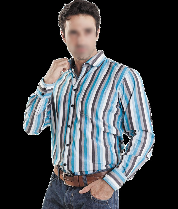 条纹正式衬衫免抠png透明图层素材