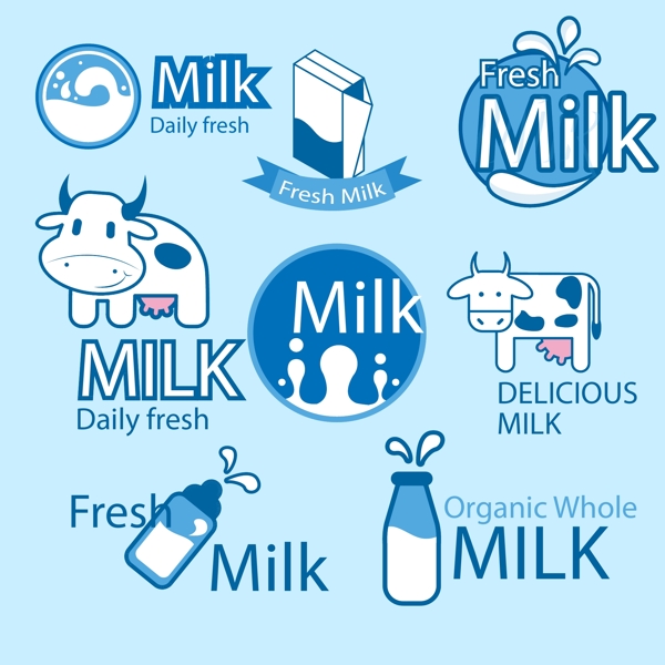鲜奶包装标签图片