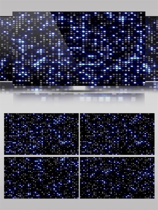 蓝光点阵星空视频素材