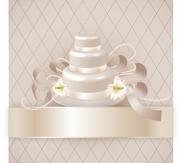 欧式婚纱婚礼蛋糕背景图片