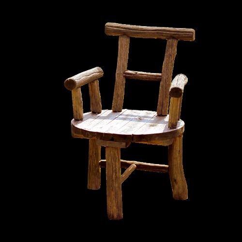 古代艺术木椅图案元素