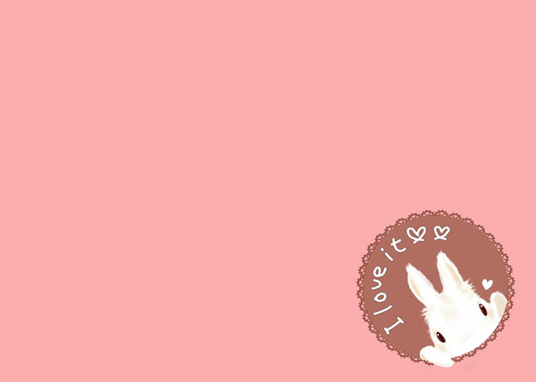 可爱兔子粉色背景