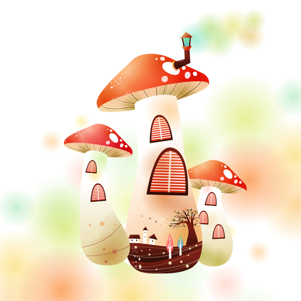蘑菇屋素材