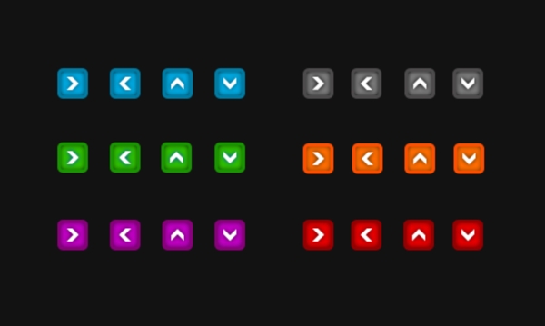16丰富多彩的箭头按钮设置PSDUI