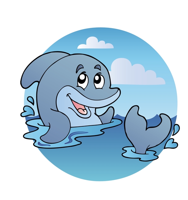 卡通海水动物EPS