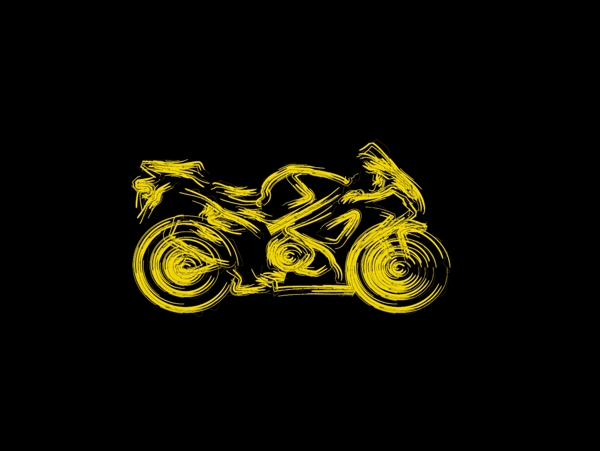 抽象摩托车