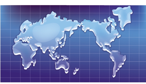 世界的晶体纹理地图矢量
