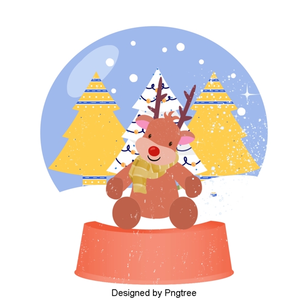 可爱的圣诞鹿材料和插图